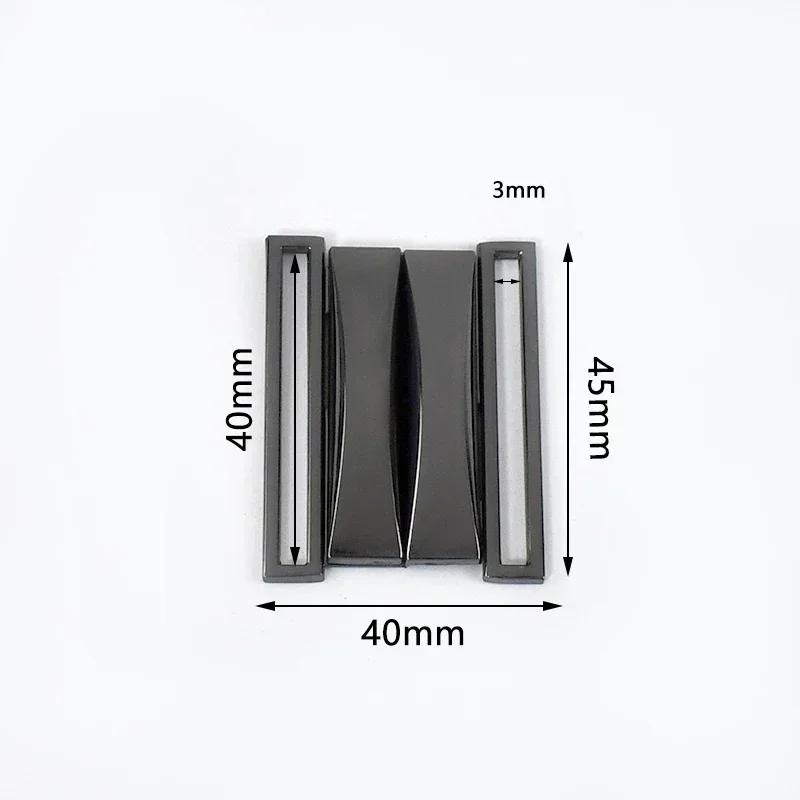 Meetee 1/2/4/5Pcs 30-60mm Metal Waist Belt Buckle Ribbon Band Adjust Clasp Coat Down Jacket Belts Decor Hook Buckles Accessories