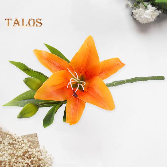 Artificial Lily Flower No Withering Decoration 3D Printing Creative Clear Texture Simulation Flower Home Decor