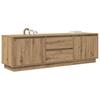 TV Stand with LED Lights Artisan Oak 160.5x41x50 Cm