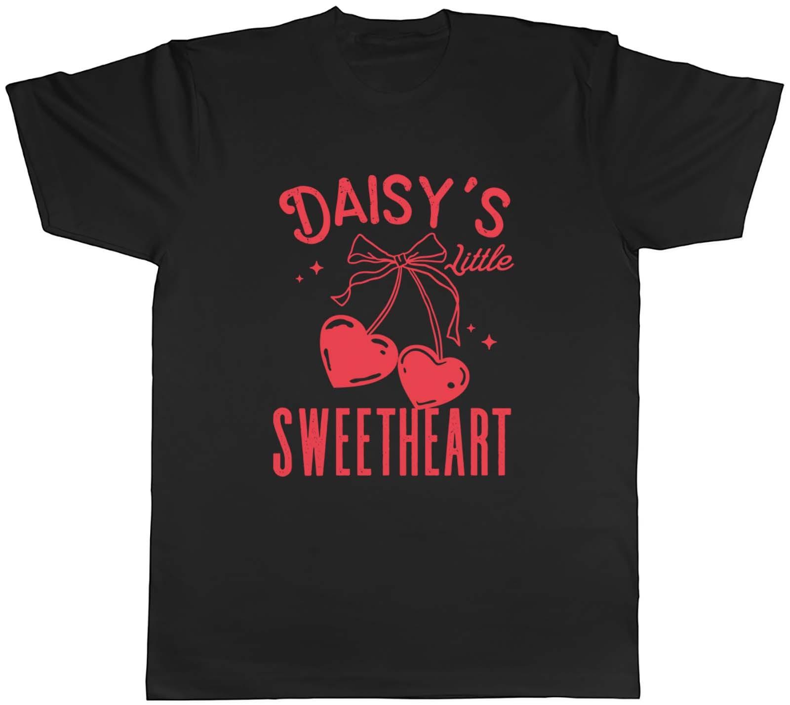 Personalised Little Sweetheart Mens T-Shirt Valentines Day Hearts Tee Gift M