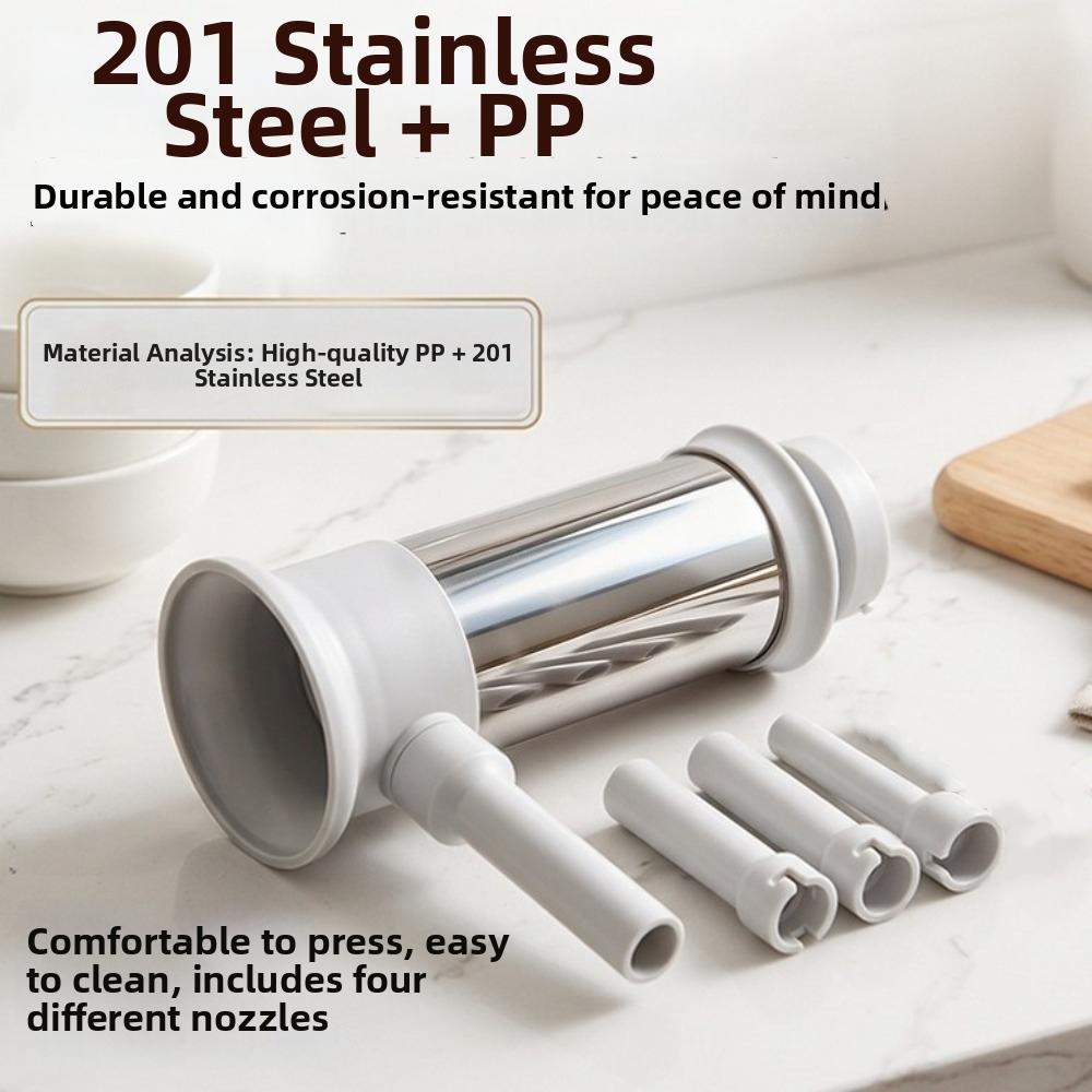 Food-Grade Manual Enema Device Stainless Steel Sausage Maker Meat Enema Device Home Use