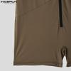 INCERUN Combinaisons Rompers Sous-vêtements Vêtements d'intérieur pour Hommes à Manches Courtes avec Fermeture Éclair et Coutures