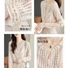 Spring New V-neck Long Sleeve Fashion Shirt Women High Street Casual Loose Printing Button Cardigan Vintage Elegant Tops