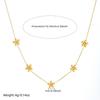 Trendy Gold-Plated Flower Pendant Necklace Set with Diamond Inlay