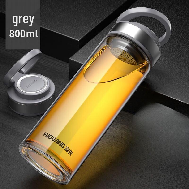 FUGUANG Portable Single-Layer Glass Tea & Water Bottle