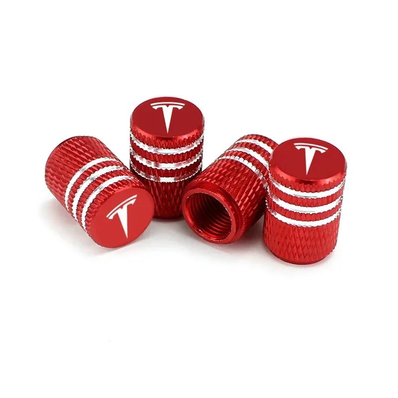 Car Sticker 2025 New Tesla Car Anti Theft Valve Caps Wheels Valve Stem Cover for Tesla Roadster Model S X 3 Y P75D P85D P90D P10
