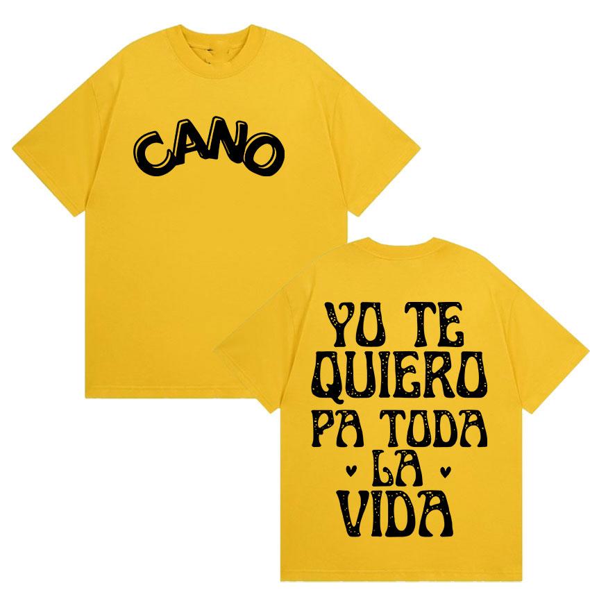 Cano Triana Yo Te Quiero Pa Toda La Vida Tour Merch T Shirts Men Women Harajuku Fashion High Quality Cotton T-Shirt Summer Tops