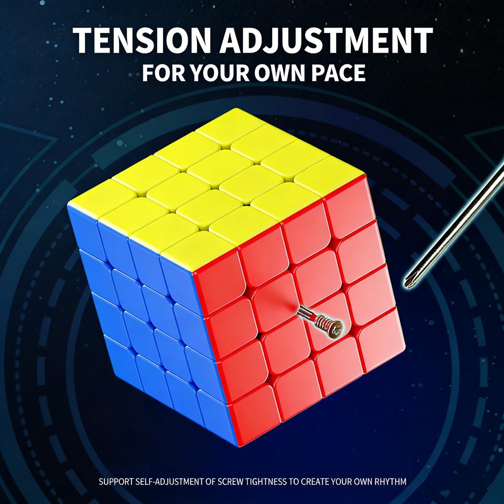 Mosheng Series 4x4 Magnetic Stickerless Cube  Color-Matching Puzzle Educational Toy