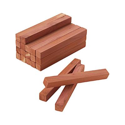 Red Cedar Blocks with Pack of 10cm Wide X 1cm Deep X 1cm Natural 02070694 Sandpaper, 20, High, Brown,