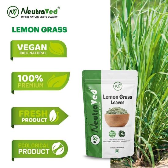 NeutraVed Lemongrass Tea Leaves Boost Metabolism Used For Detox -100g