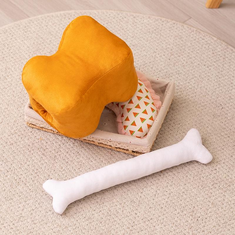 40Cm Cartoon Bone Shape Pillow Hand Warmer Cushion Stuffed Plush Pillow Soft  Home Decoration