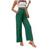 2026 Frühling/Sommer Neue Damen Einfarbige Freizeithose Elastisch Hoher Bund Locker Lange Hose