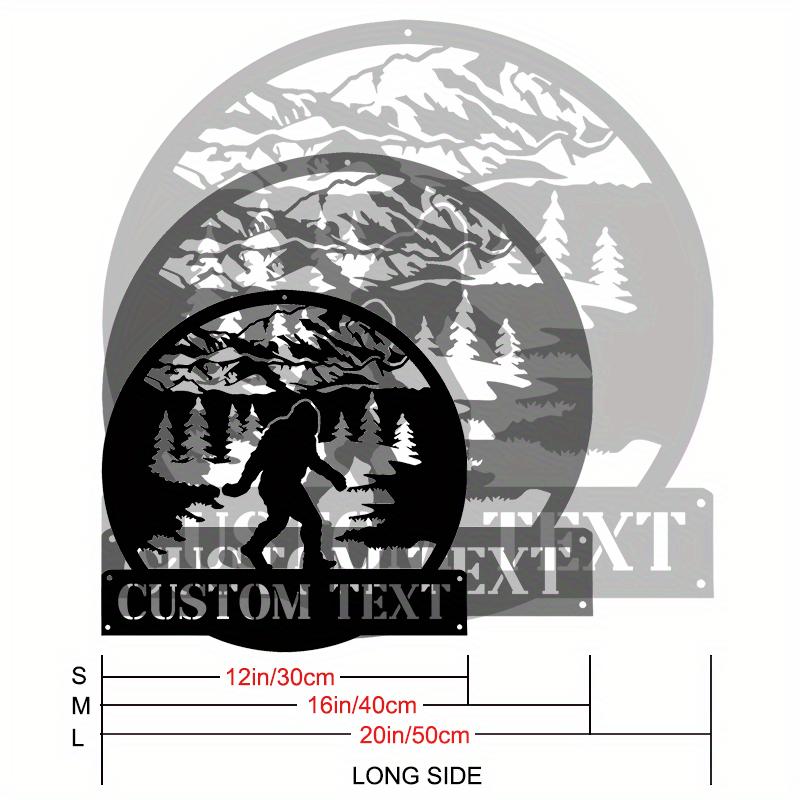 

Unique Custom Bigfoot Metal Wall Art Sign for Living Room Pub Coffee Shop Workshop 30cm