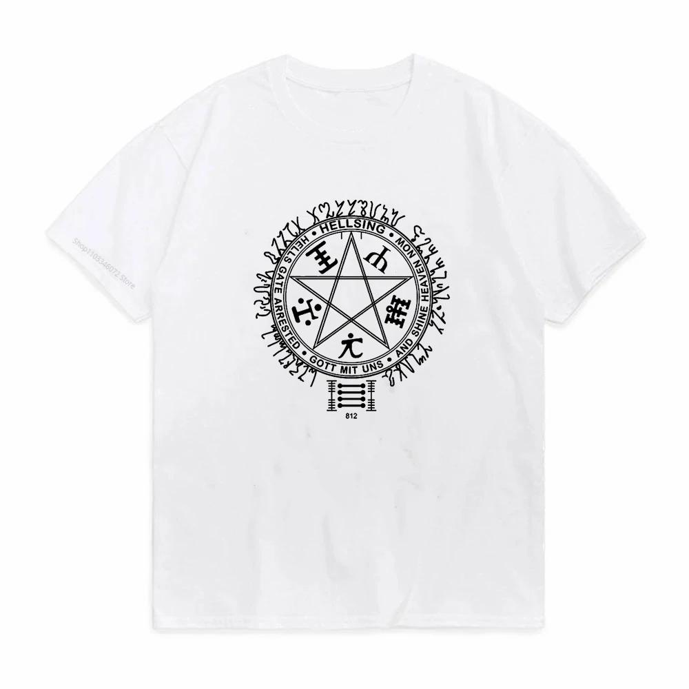 Vintage Hellsing Anime TShirt Summer Comfy ONeck Tee Short Sleeve Unisex Unisex Casual Unisex Top Tees Oversized