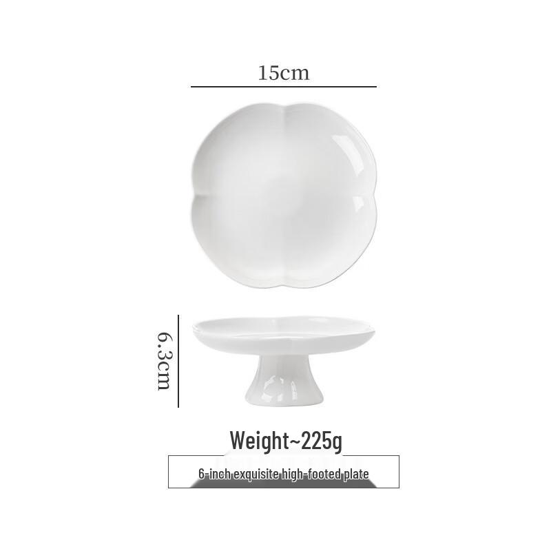 Pure White Ceramic Snack & Tea Plate