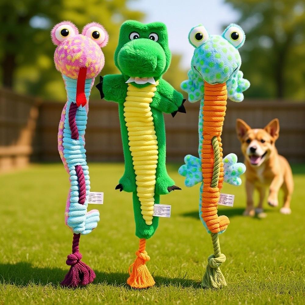 Durable Squeaky Dog Chew Toys Soft Plush Chew Proof Dog Toy Dog Squeaky Toy  Aggressive Chewers