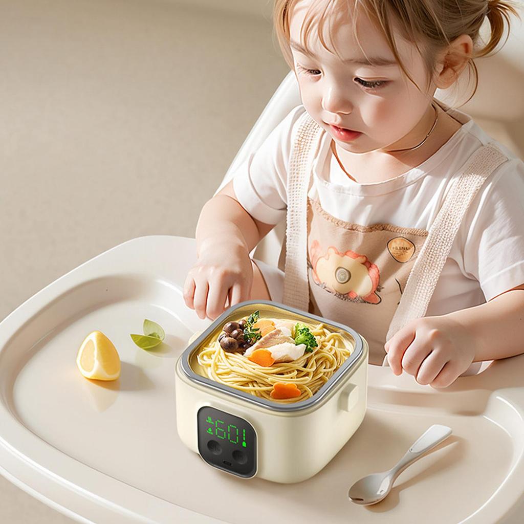 Baby smart constant temperature bowl wireless heating charging lunch box baby food insulation children student dedicated