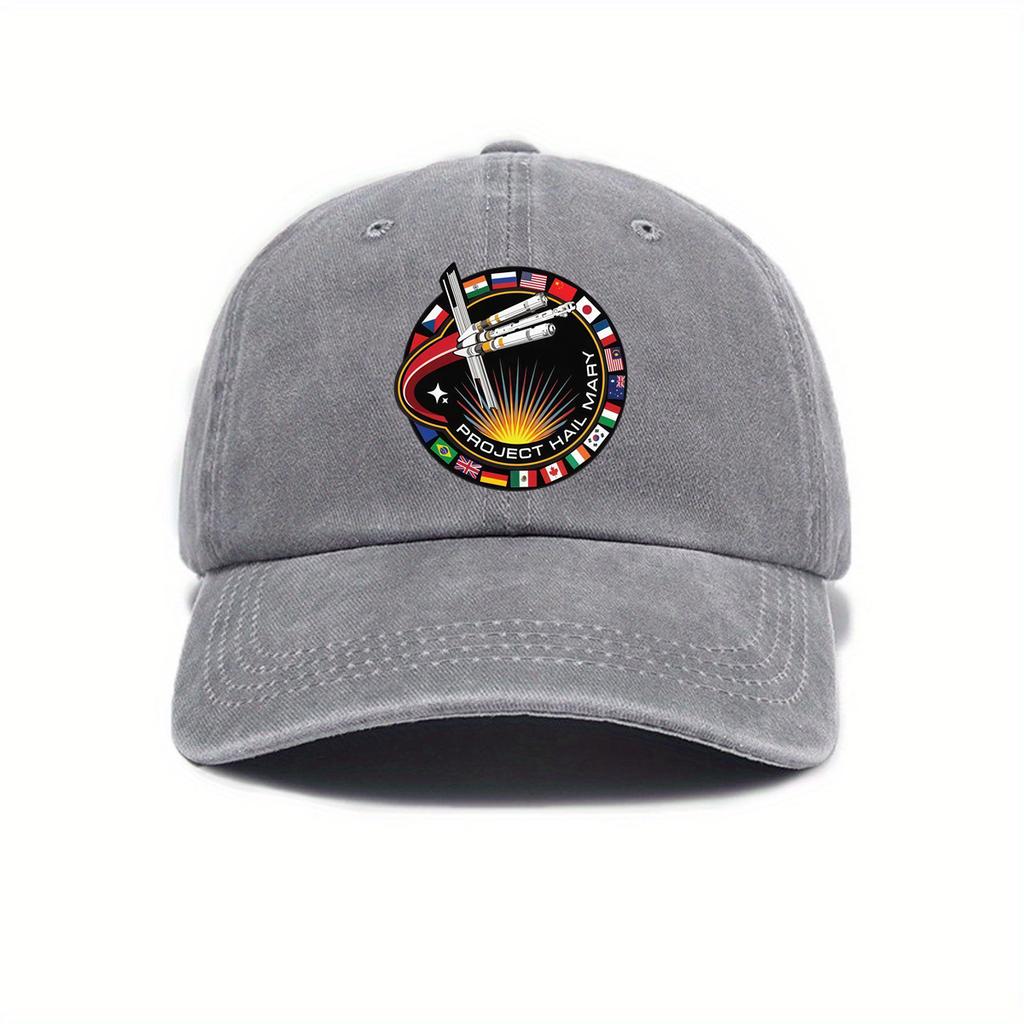 PROJECT HAIL MARY Bend Edge Soft Top Retro Washed Outdoor Baseball Cap Men