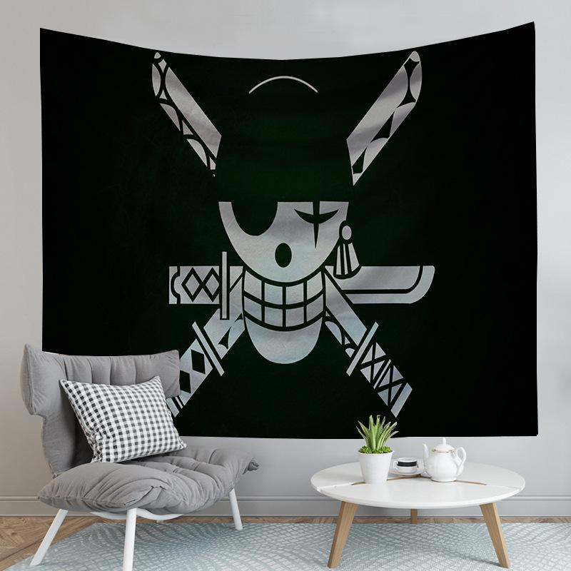 Tenture Murale One Piece – Décor Anime Pour Chambre, Salon, Bureau – Tissu Polyester Doux