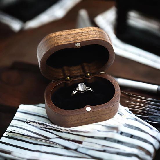 Náušnice Box s hladkým povrchem Lehký úložný box na snubní prsteny Domácí zásoba
