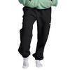 Women Sweatpants Elastic Waist Wide-Leg Casual Trousers with Pockets Solid Color Thickened Plush Lining Sport Sweatpants