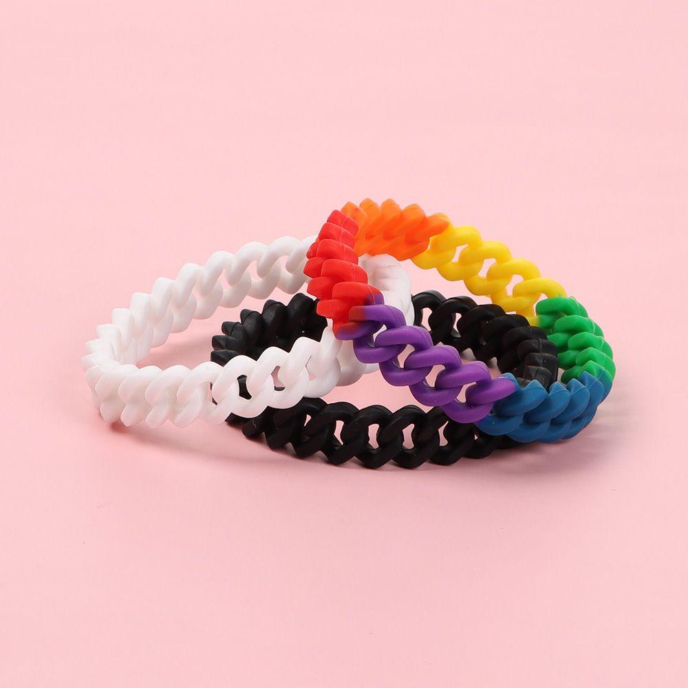 Party Fashion Jewelry Accessories Charm Band Colorful Silicone Bracelets Rubber Bangles