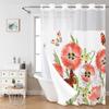 Handun Floral Double-Layer Polyester Shower Curtain