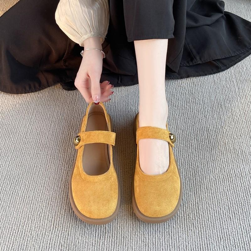 Xiaoxiangfeng Retro Mary Jane Temperament Single Shoes Women's Spring New Soft Sole Soft Surface Round Head with Skirt Light Mouth Single Shoes