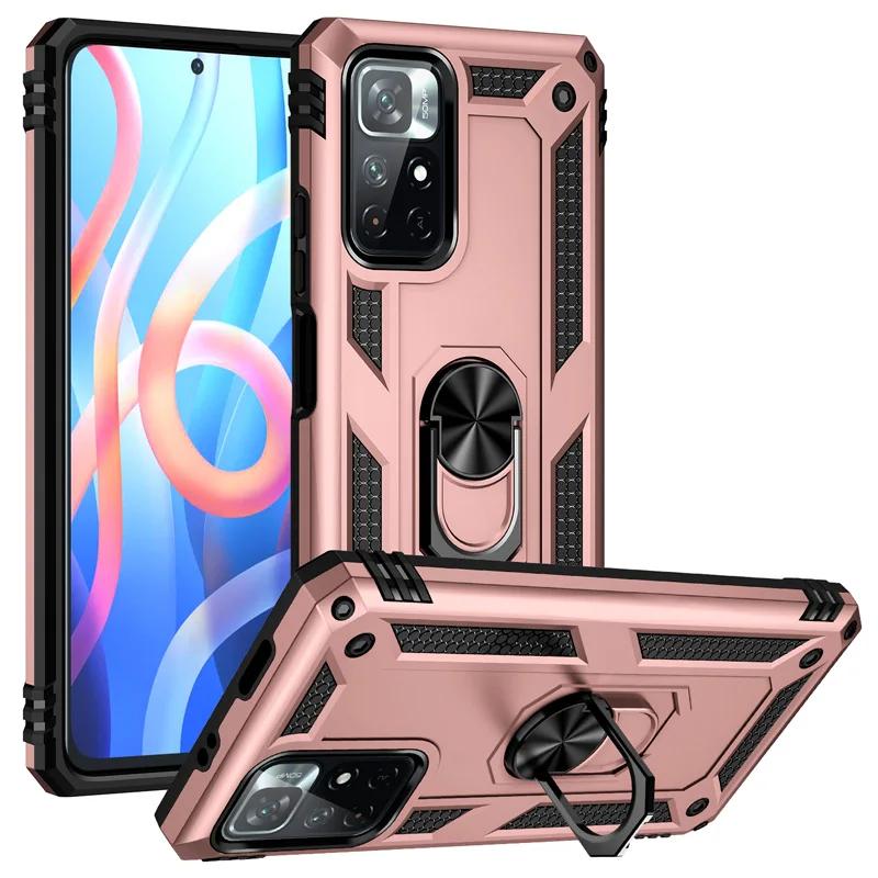 Shockproof Armor Bumper Case pro Xiaomi Redmi Note 12 11 11S 10 9 Pro Max 11T 10T 11A 12C 10C 10S 5G A1 X4 X5 kovový kryt kroužku