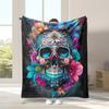 Halloween Fun Skull Dance Plush Blanket All Seasons Suitable for Sofa Bed Office Nap Blanket Cover Blanket