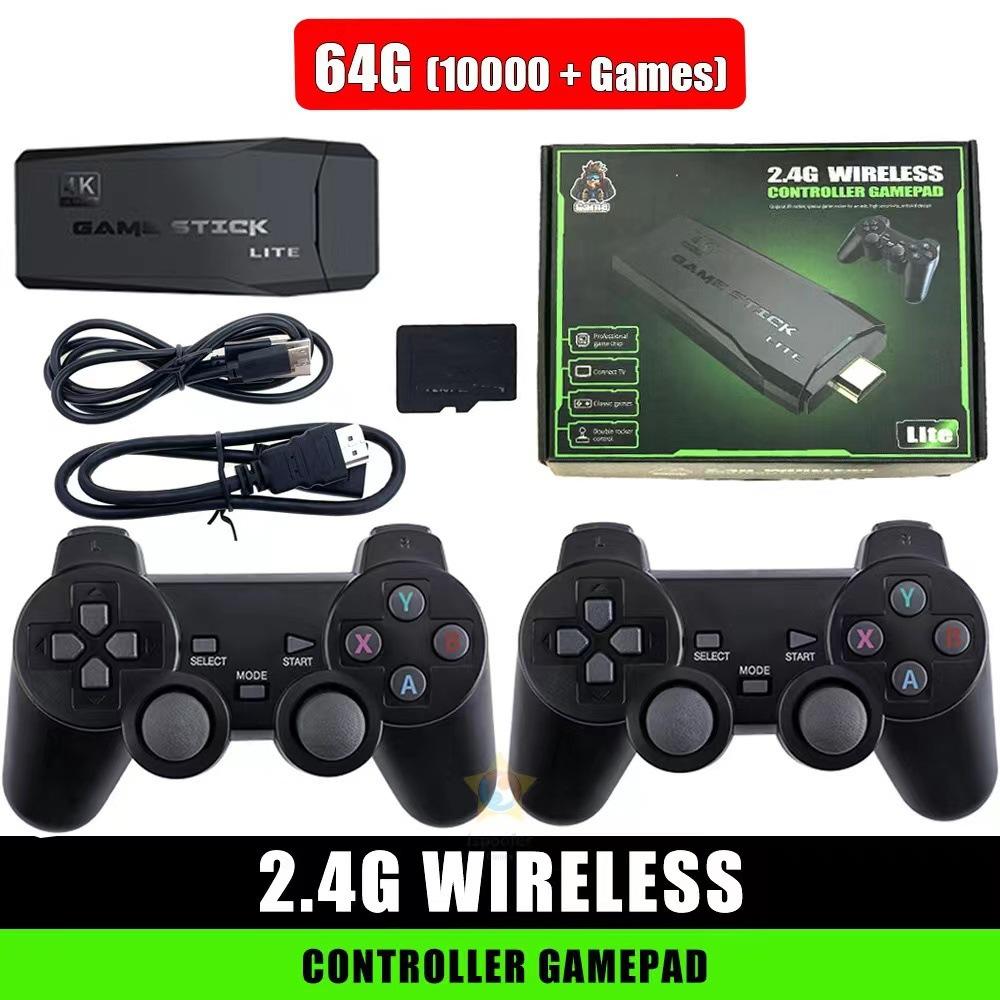 M8 TV Retro Game Console 64G Built-in 20000 Games with 2 Wireless Gamepad Video Game Consoles чёрный