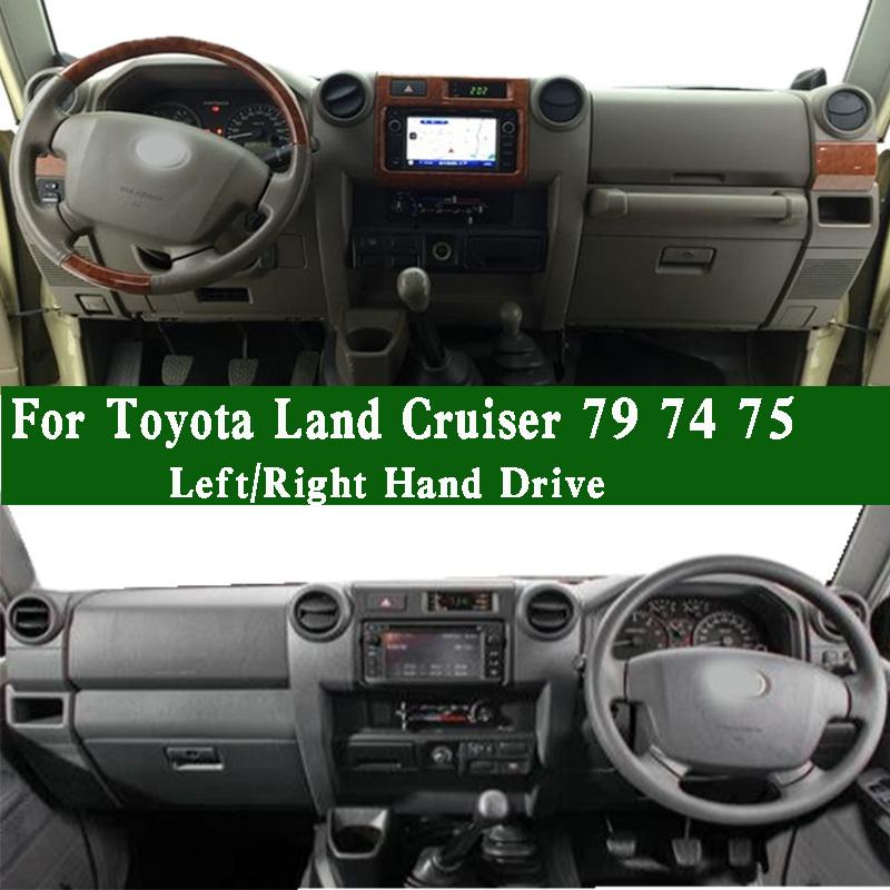 For Toyota Land Cruiser LC74/75/79/70/78/76/71 Dashmat Dashboard Cover Trument Panel Pad Dash Mat Anti-Dirt Proof Ornaments