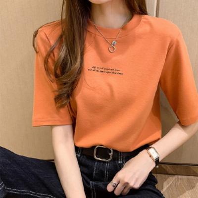 Japanese Short-sleeved T-shirt for Women In Summer New Korean Style Large-size Loose Round Neck Top Half-sleeved T-shirt Base Shirt