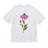 Men's Soft Comfortable Classic T-Shirt Minimalist Pink Flower 100% Cotton Tops