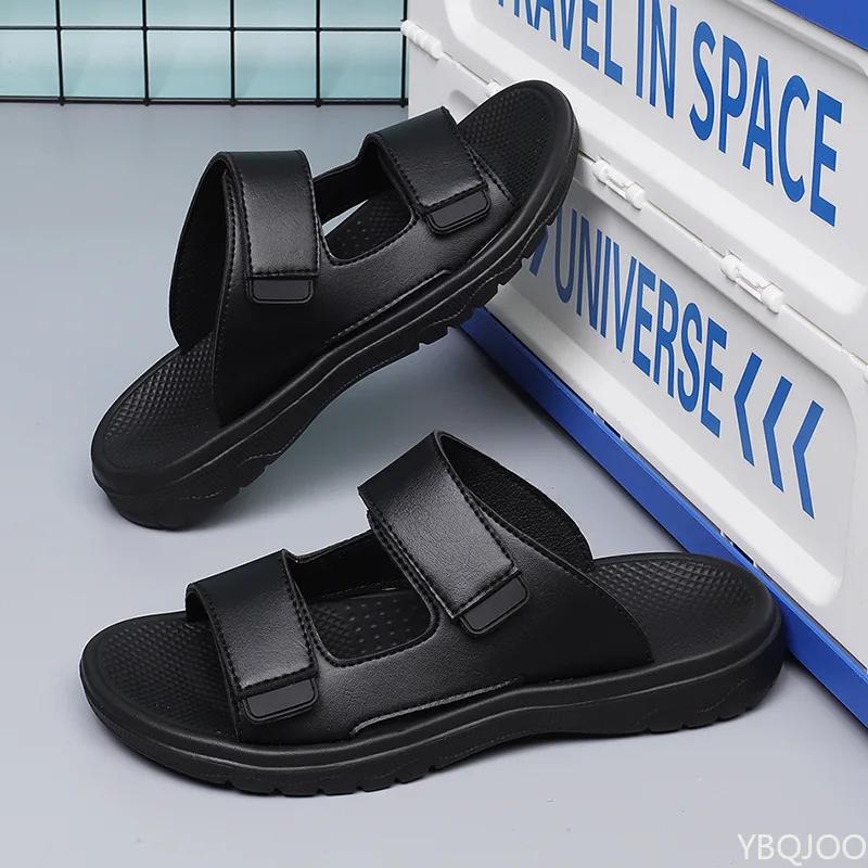 Fashion Summer Beach Men Sandals Outdoor Male Retro Comfort sandal Holiday Casual leather Men Flip Flops Anti slip Fashion Male slippers