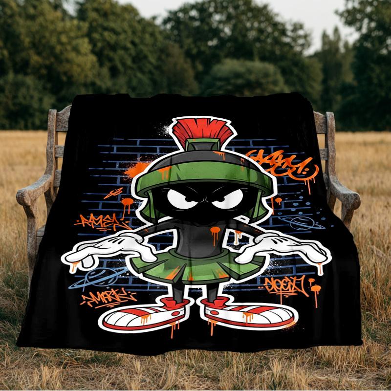 Tazma-nian Devil Spray Art Blanket Flannel Throw for Sofa, Indoor, Camping, Living Room, Office, Chair, And Bed Soft Birthday Gift
