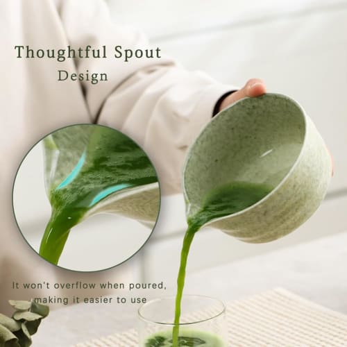 Chaksy Matcha Set, Japanese Tea Set Includes Matcha Bowl with Spout, Matcha Holder, Bamboo Matcha, and Bamboo Scoop