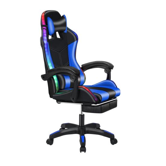 Herní židle s reproduktory kompatibilními s Bluetooth a RGB LED osvětlením Ergonomická masážní počítačová židle s nastavitelnou výškou