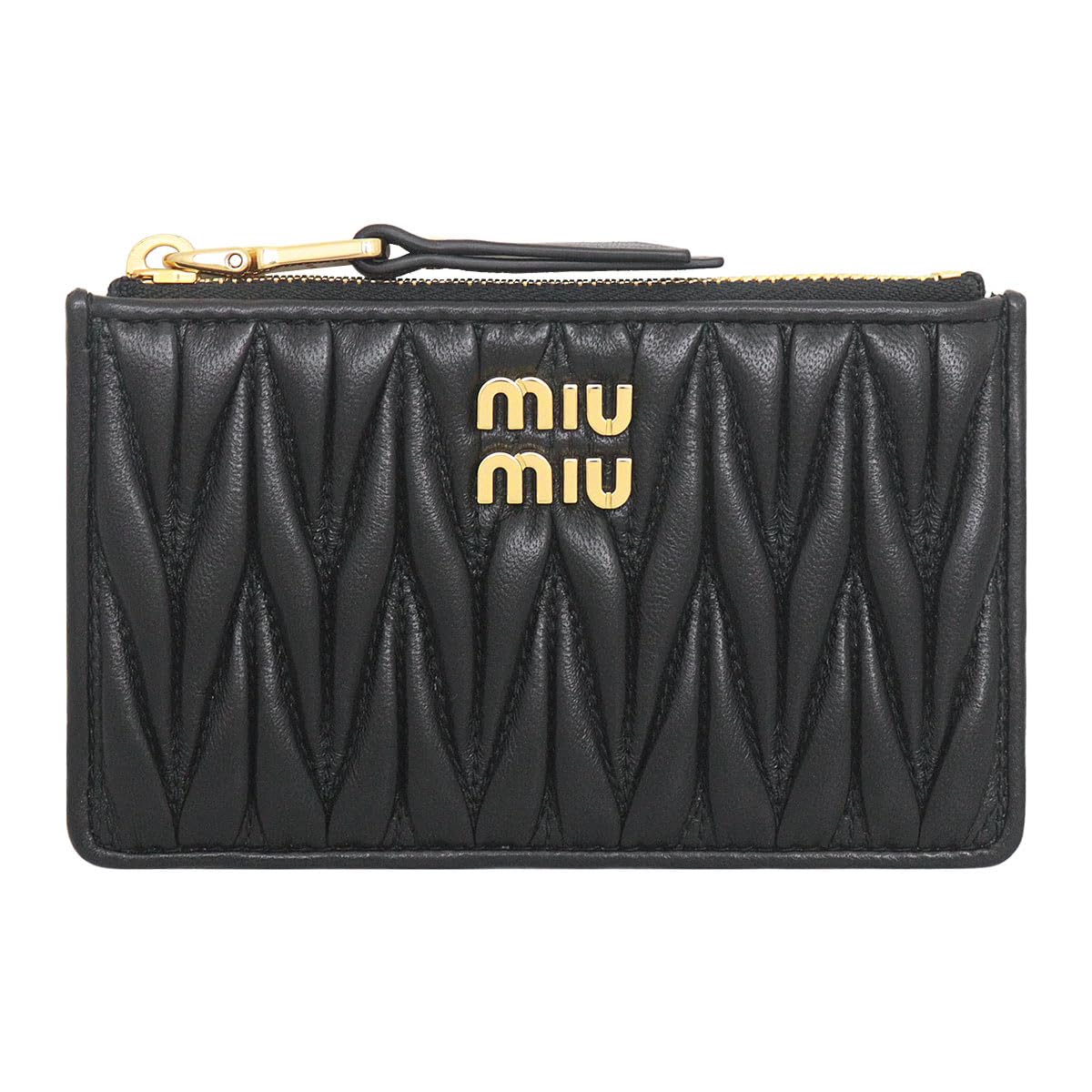 

Гаманець 5MB06M 2FPP Nero Matelasse Leather Metal Logo Pouch Wallet Card Coin Case [Miu Miu] (випадок монет) Жіночий [бренд] [товар]