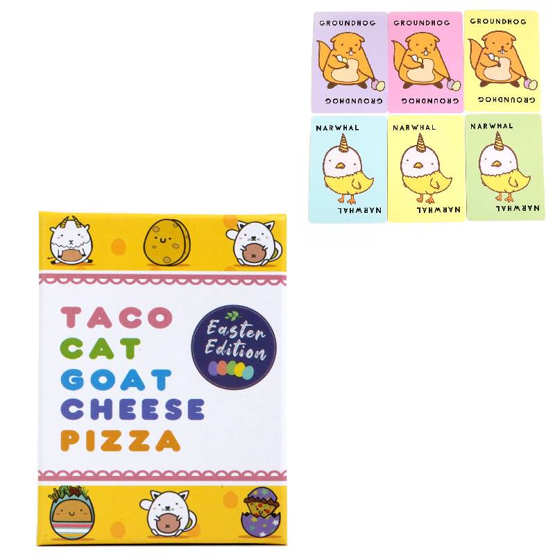 Taco Goat Cat Cheese Pizza Card Board Game Family Parties Interactive Gifts