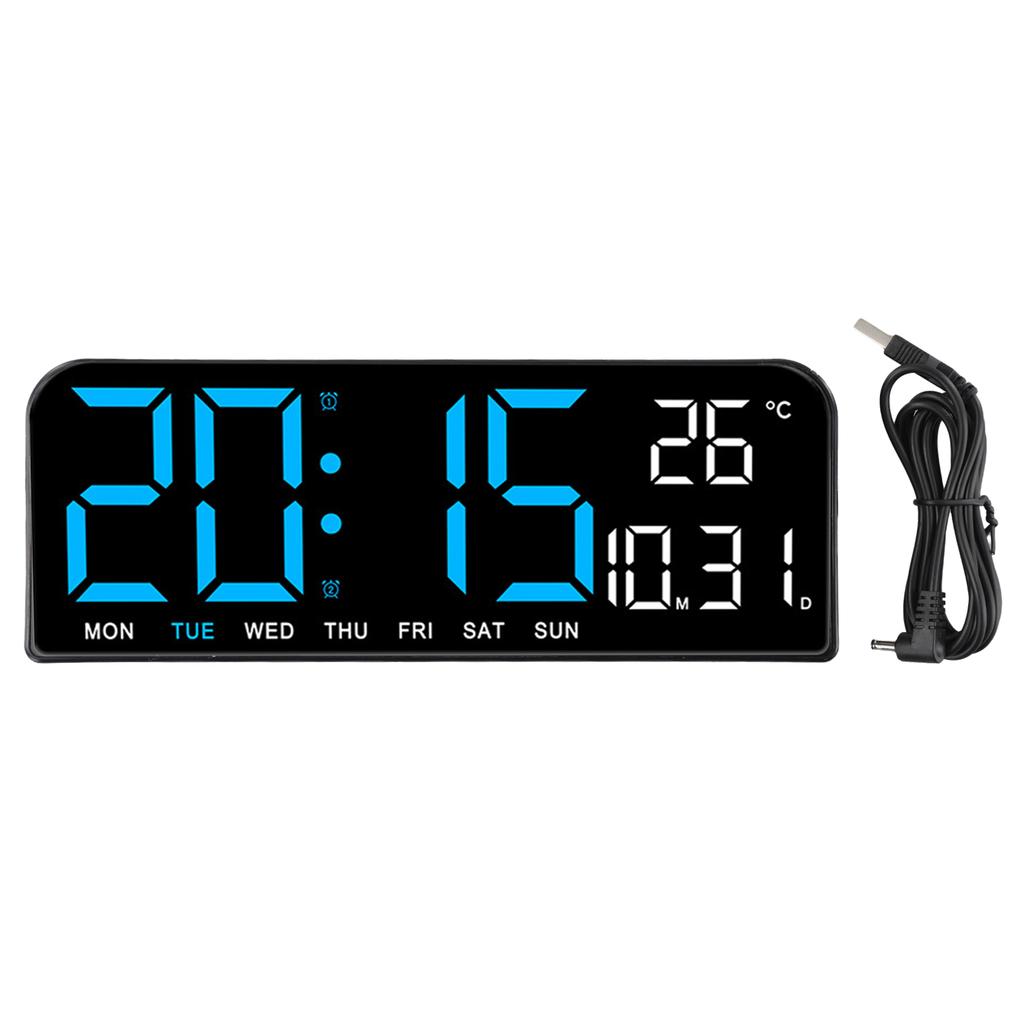 For Cooking For Exercise Digital Wall Clock Automatic Brightness Dimmer Date And Week Display Dual Alarm Function