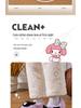 Sanrio Kuromi Women's and Children's Plush Cotton Slippers - Warm Autumn/Winter Thick-Soled Parent-Child Home Shoes