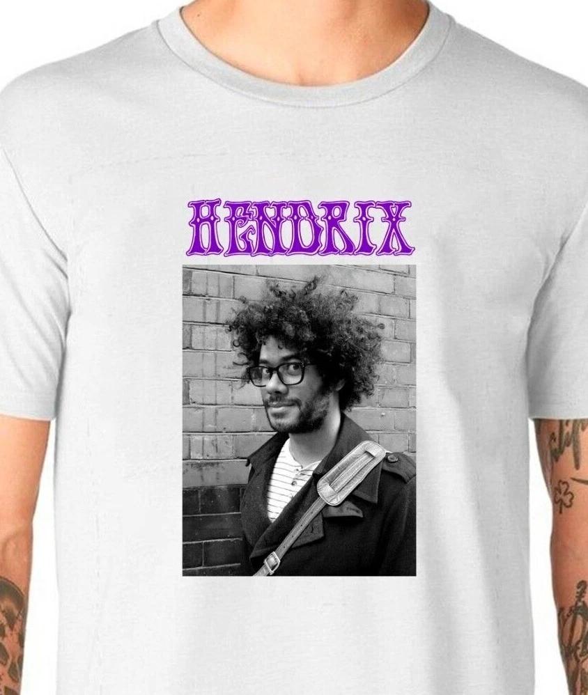 Jimi Hendrix Richard Ayoade T-Shirt Unisex Gildan Softstyle Tshirt Parody Funny 2XL