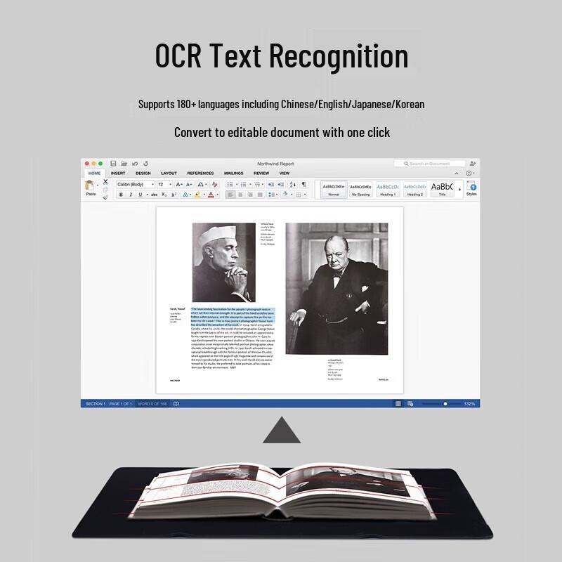 CZUR Aura Smart Portable Book Scanner & Document Camera with Desk Lamp