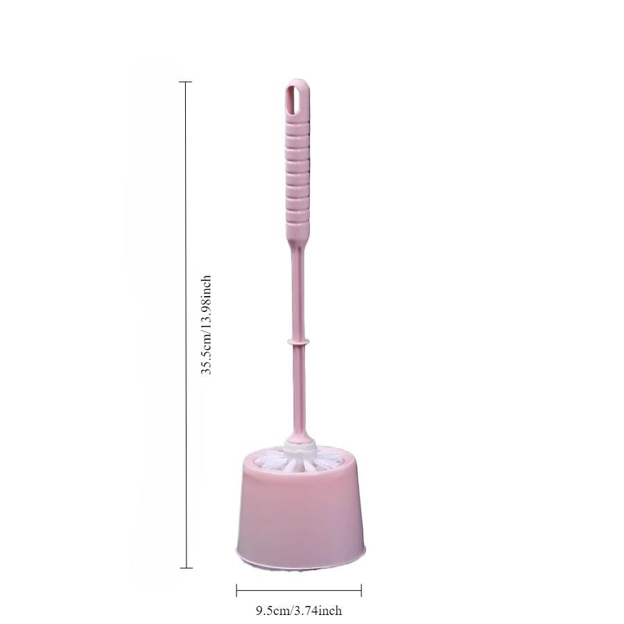 

Toilet Cleaning Toilet Brush With Base Set Household Long Handled Toilet Brush Plastic Round Head Non Dead Corner Toilet Brush