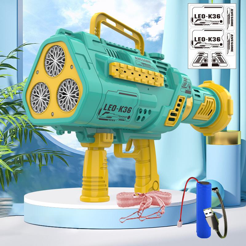 

Электрический пистолет для пускания пузырей с 36 отверстиями, детская игрушка, полностью автоматическая машина для пускания пузырей, легкие ручные мыльные выдуватели, игры для вечеринок и пляжа, детский подарок зелёный