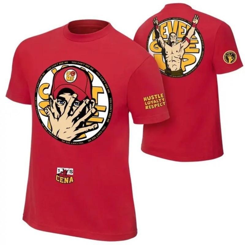 Maglietta Grafica Y2K da Uomo Wrestling Stampa John Cena Streetwear Casual Girocollo Manica Corta