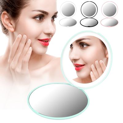 12 LEDs Mirror Foldable Mirror Portable Mirror Portable Foldable 10X Magnification Mini 12 LEDs Makeup Mirror Cosmetic Tool
