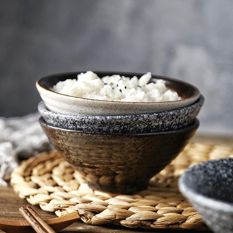 5,5" Japanische Lack-Keramikschale - Kleine Suppen-/Reisschale für kreatives Essen
