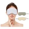 Set of 2 Cooling/Warming Eye Masks: Light Blocking, 99.99% Light Blocking, Comfortable Sleep, Lightweight, Washable, Unisex, Adjustable, Made of Natur